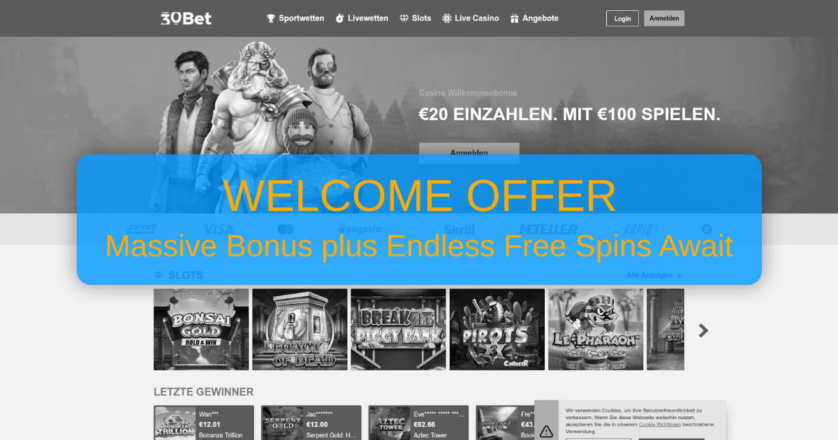 30Bet Casino UK - Official Site